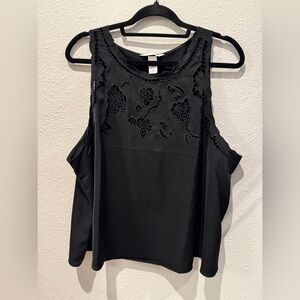 HM silky embroidered tank (PART OF SET)